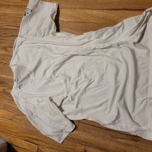 adidas White Short Sleeve Tee Relaxed Fit Cotton Blend